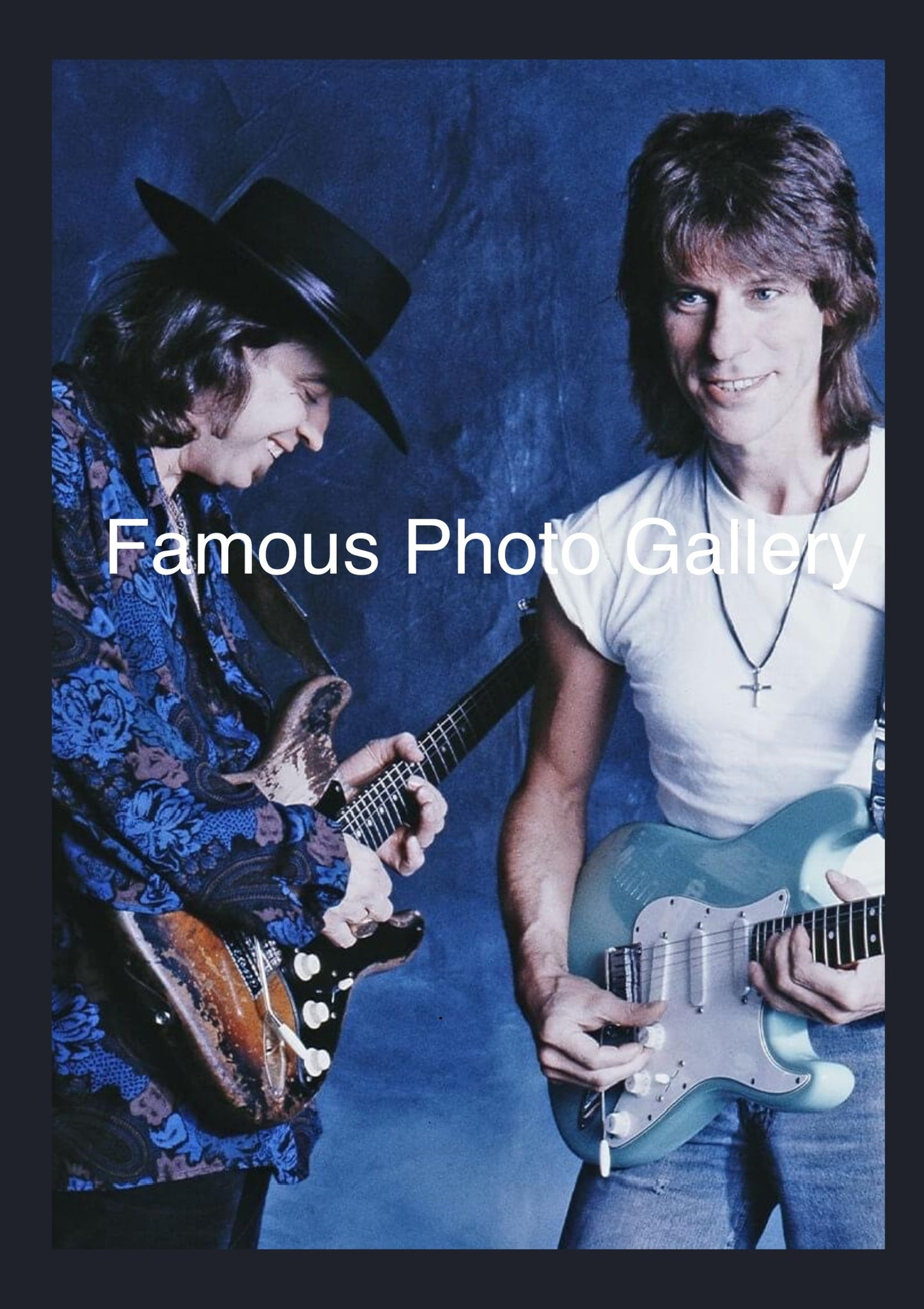Stevie Ray Vaughan & Jeff Beck 16x20 Picture/Frame