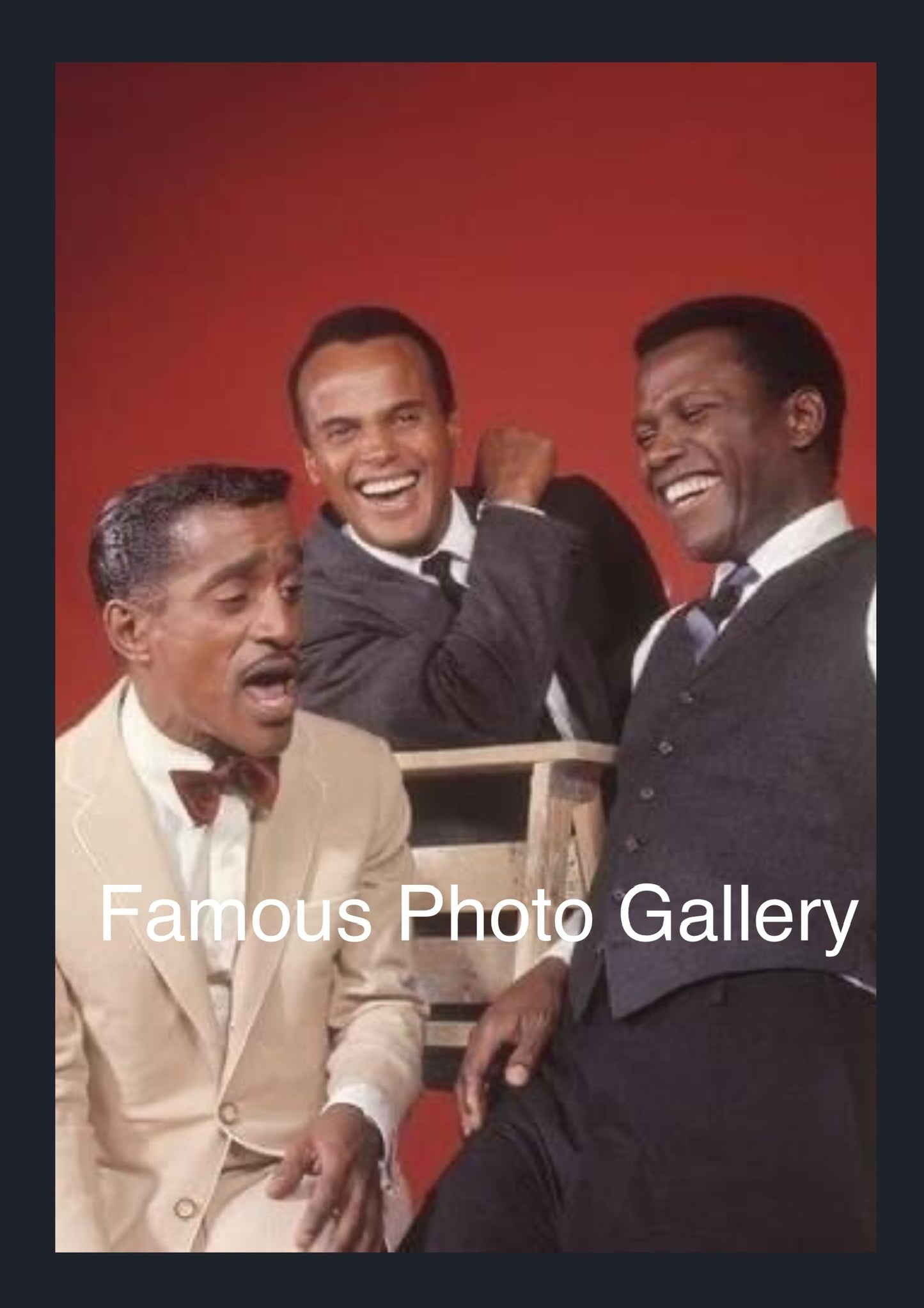 Sammy Davis Jr., Harry Belafonte & Sidney Poitier 16x20 Picture/Frame