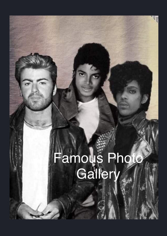 George Michael, Michael Jackson & Prince               16x20 Picture/Frame