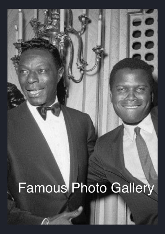 Nat King Cole & Sidney Poitier 16x20 Picture/Frame