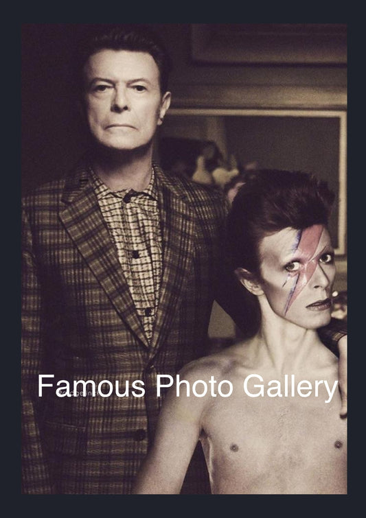 David Bowie (Then & Now) 16x20 Picture/Frame